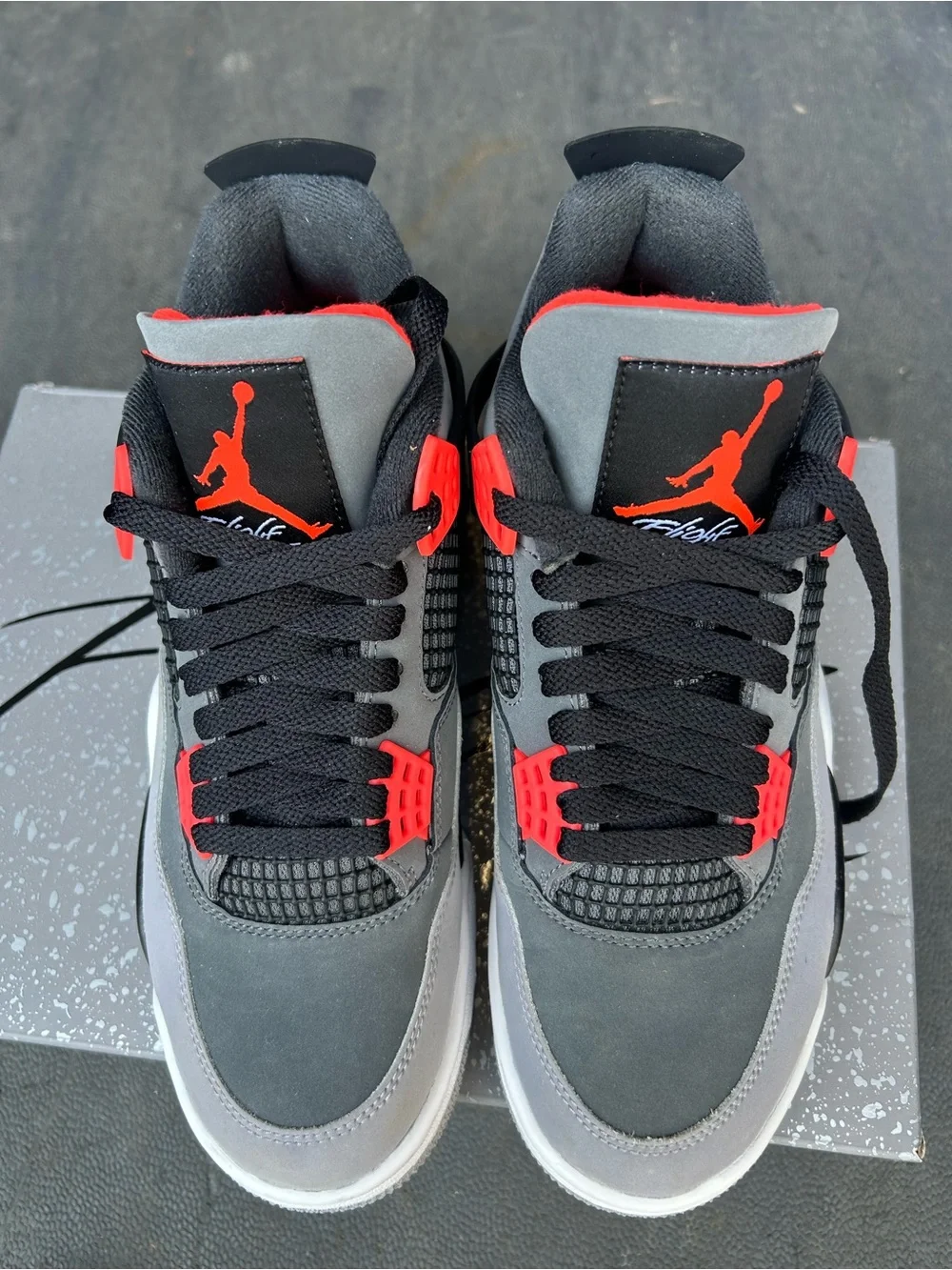 Nike Men’s Air Jordan 4 Retro - Grey/Black/Red Accent